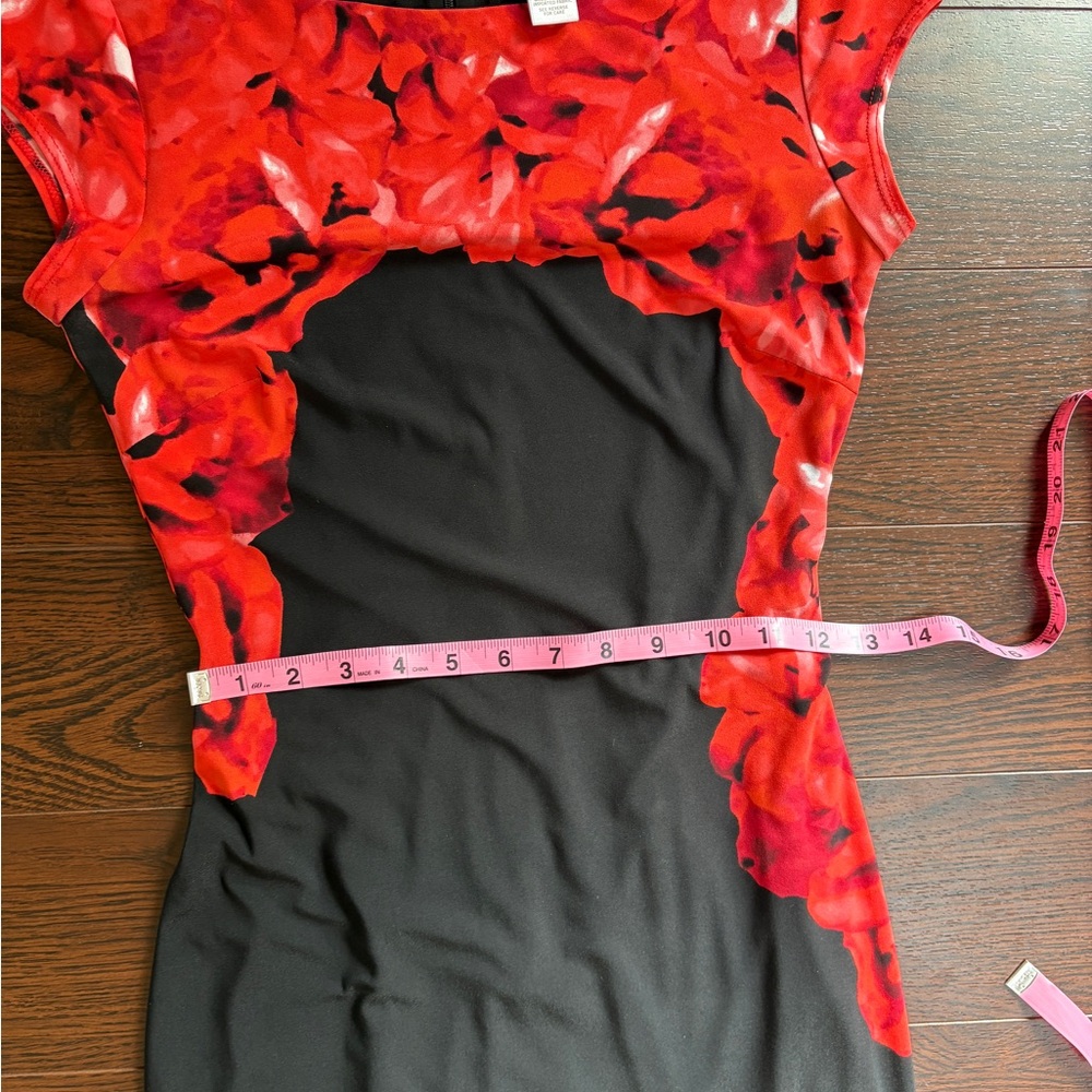 Cache Black and Red Floral Mini Dress - Picture 4 of 6